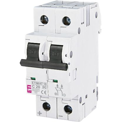  Зображення Автоматичний вимикач ETI ETIMAT 10-DC 2p C 20 A (6 kA) (2138717) 