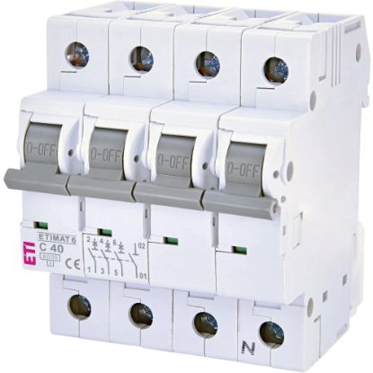  Зображення Автоматичний вимикач ETI ETIMAT 6 3p+N C 40 А (6 kA) (2146520) 